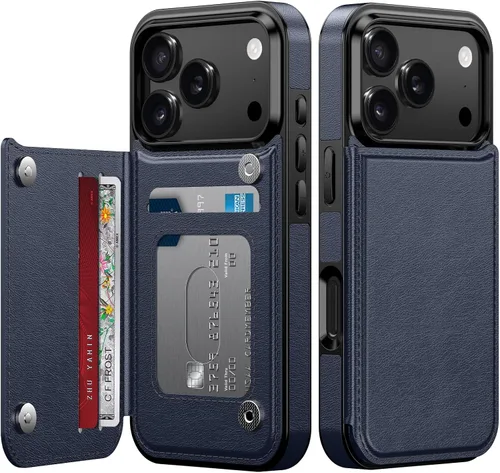 Vista 335 de LETO para iPhone 15 Pro Funda tipo cartera - Tapa tipo folio con patada - Diseños de moda - Tarjetero - Funda protectora para mujeres y niñas - 6.1