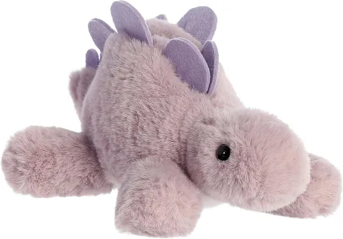 Vista 3 de Aurora® Adorable Mini Flopsie™ Stegosaurus - Animal de peluche - Facilidad lúdica - Compañeros atemporales - Púrpura 8 pulgadas