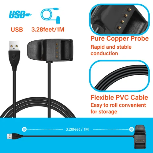 Vista 5 de Reemplazo Garmin TT15Mini cargador de clip de carga TB10 PT10 PT6 Negro
