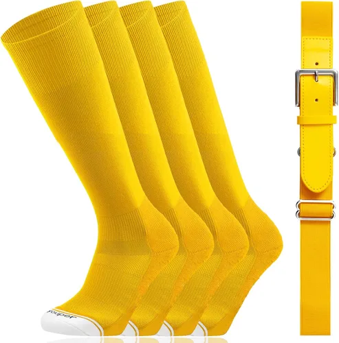 Vista 18 de Youper Combo de calcetines de béisbol y cinturón de élite juvenil (2 pares de calcetines y 1 cinturón)