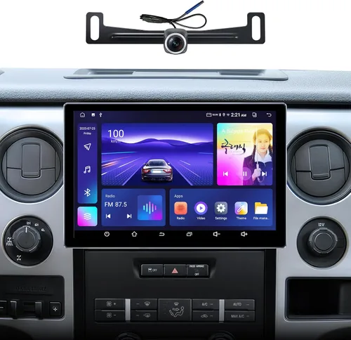 Vista 8 de 9' QLED Android Radio de coche estéreo para Ford F150 2009-2012,2013 2014 STX XL 64G CarPlay inalámbrico y Android Auto/navegación