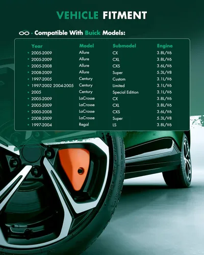 Vista 2 de Conjunto de eje de transmisión CV delantero izquierdo derecho Compatible con Buick Allure 3.6L 2005-2008 Compatible con Buick Allure 3.8L 2005-2009