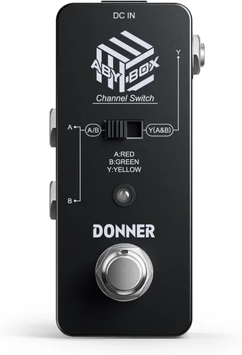 Vista 8 de Donner Pedal de efecto ABY Box, conmutador AB de selector de línea, mini, para guitarra, True Bypass