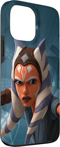 Vista 3 de Carcasa azul Ahsoka Tano para iPhone 13 Pro Max Star Wars The Clone Wars