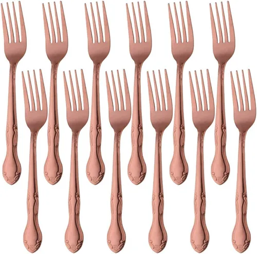 Vista 12 de Cucharas de sopa, cucharas redondas de acero inoxidable para caldo con borde de flor, juego de 12 piezas de acero inoxidable para café, azúcar