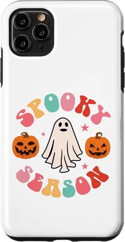 Vista 13 de Retro Halloween Cute Ghost Spooky Season Funny Case for iPhone 17