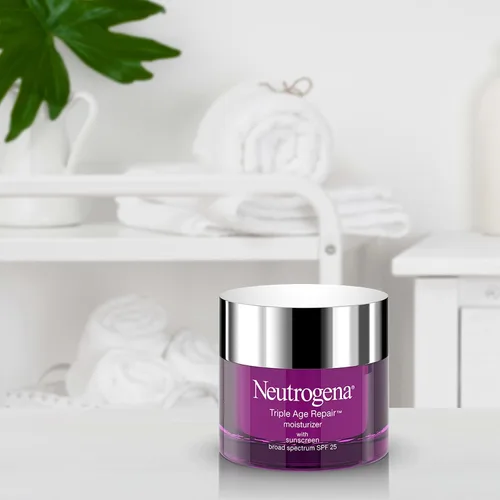Vista 6 de Neutrogena Triple Age Repair Hidratante Facial - con Tecnología Hexinol y Vitamina C, Crema Facial Antiarrugas con SPF 25, Reduce Visiblemente