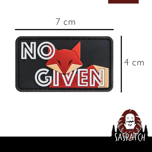 Vista 3 de No Fox Given Parche de PVC Morale, divertido parche táctico con gancho y bucle Soft Flexible PVC 1.6x2.8 Inch Hook-and-Loop Backing