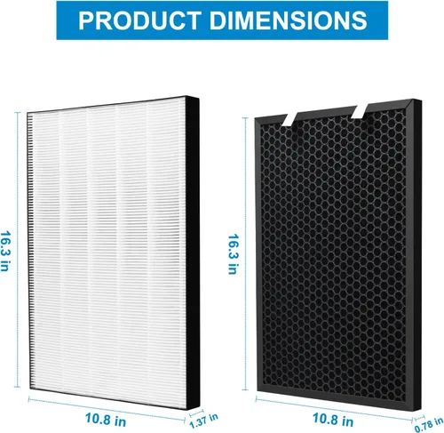 Vista 5 de 1 juego de filtro de repuesto Air220 Air320 compatible con purificador de aire Bissell Air220 Air320 2768A 2609A, incluye postes, prefiltros