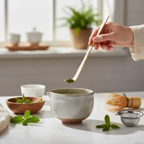 Vista 8 de Cuchara japonesa de bambú matcha – 7.1 in marrón tradicional cuchara de ceremonia de té para matcha y café Accesorios duraderos y ecológicos