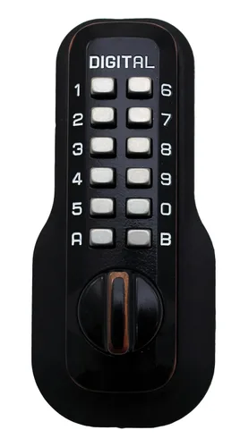 Vista 6 de Cerradura mecánica sin llave Lockey USA, Bright Brass, 1