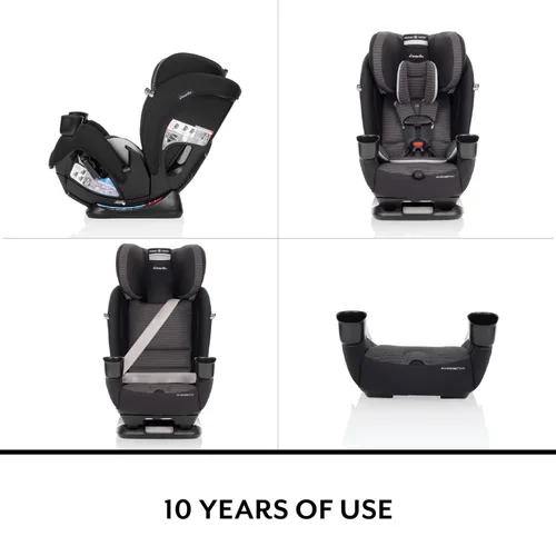 Vista 3 de Evenflo All4Stages - Asiento convertible delgado 4 en 1 para automóvil (gris balduino)