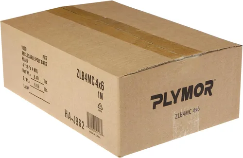 Vista 8 de Plymor Bolsas de plástico resistentes reutilizables con cierre de 4 x 6 pulgadas 4 Mil