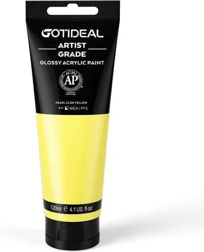 Vista 5 de GOTIDEAL - Pintura acrílica iridiscente, rojo camaleón, de 4.1 oz, no tóxicas, no se decoloran; ricos pigmentos para artistas adultos y niños