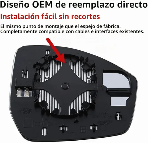 Vista 3 de Espejo lateral de repuesto para Land Rover Range Rover Evoque 2014-2017, Discovery Sport 2015-2023, para Jaguar F-Pace 2017-2023, E-pace 2018-2021