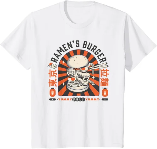 Vista 5 de Ramen's Burger Japan Art Anime Ramen Japon Pop Style Vintage Camiseta, gris, S Gris Oscuro