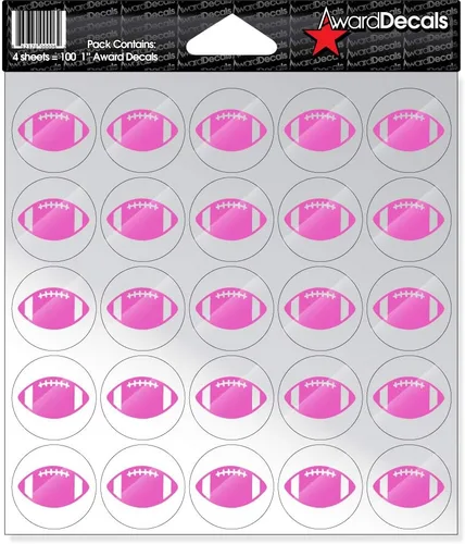 Vista 7 de Award Decals Juego de calcomanías de fútbol (negro sobre transparente) (100 calcomanías de 1 pulgada), calcomanías originales Award Decals Premium