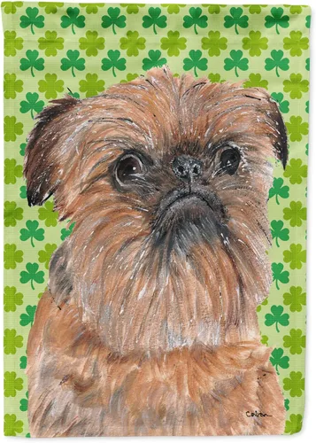 Vista 276 de Caroline's Treasures SS4442GF Affenpinscher Bandera de jardín con retrato de trébol del día de San Patricio para buzón, bandera decorativa