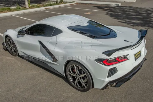 Vista 2 de Repuesto para modelos Chevrolet Corvette C8 2020 Par de mimbres adicionales de alerón de tapa trasera de maletero estilo Z51