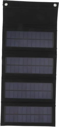 Vista 2 de Banco de energía solar, 40 W 4 pliegues panel solar bolsa de carga plegable cargador plegable para acampar al aire libre senderismo carga