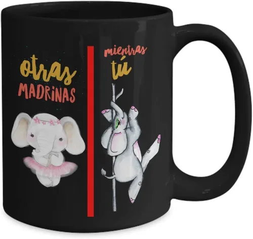 Vista 2 de Regalo para Madrina Taza de Cafe para navidad Perfecto regalo para graduados, profesionales y estudiantes de enfermeria Vaso con afirmaciones