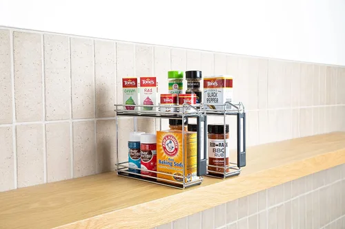 Vista 3 de Nifty Solutions Spice Caddy - Juego de dos, cromado