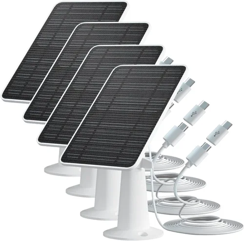 Vista 14 de Cargador de panel solar compatible con proyector Eufycam 3/3C/2C/2C Pro/E40/E20/2/2/2 Pro/E/L20/L40/Solo/SoloCam, panel solar de 5 W para cámara
