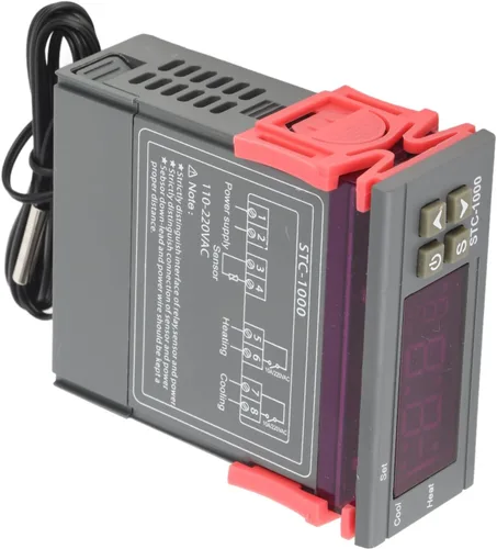 Vista 7 de Jeffergarden STC 1000 - Controlador digital de temperatura, termostato conmutable Celsius Fahrenheit con sensor de 3.3 ft, para acuario, terrario