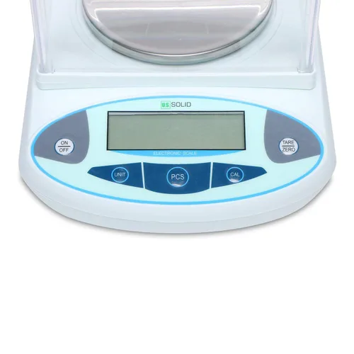 Vista 2 de U.S. Solid Balanza analítica de precisión digital 35.27 oz x 0.00 oz, báscula electrónica de alta precisión para laboratorio, joyería, uso industrial