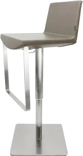 Vista 8 de Taburetes de bar altos, silla de bar moderna de metal, silla giratoria para el hogar, cocina, restaurante, cafetería, decoración de elevación