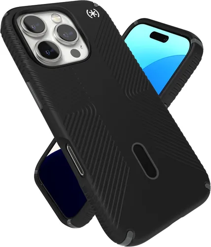 Vista 11 de Speck Presidio LUX - Funda para iPhone 17, compatible con MagSafe, funda protectora delgada, color negro desvanecido/gris pizarra/blanco