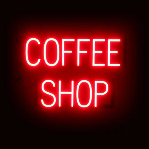 Vista 11 de SpellBrite Letrero de té Aspecto de letrero de té neón, luz LED azul, 13.1 x 6.3 pulgadas Ultra-Bright Click-Together Signage for Cafes, with