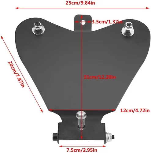 Vista 6 de Soporte de placa base de motocicleta para Bobber Chopper, Duty Steel