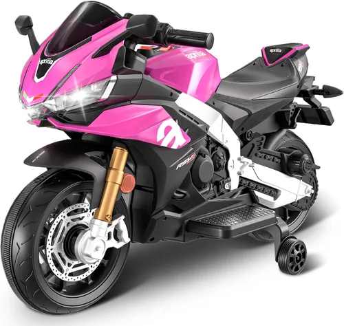 Vista 9 de Motocicleta para niños, motocicleta Aprilia RSV4 con licencia de Negro
