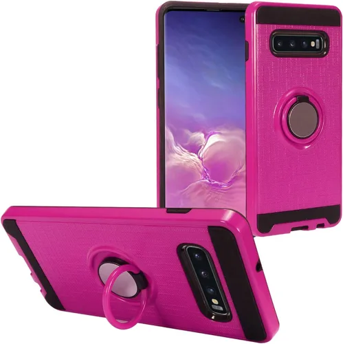 Vista 8 de Compatible con Samsung Galaxy S10+, S10 Plus (6.4") SM-G975 - Funda híbrida cepillada con ranura para tarjeta de crédito - CS2 oro rosa