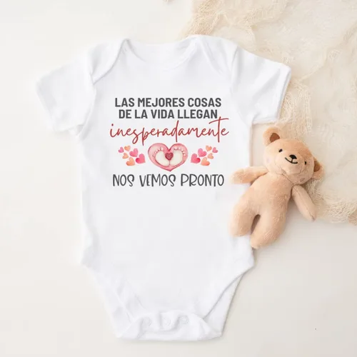 Vista 6 de Baby Announcement Onesie In Spanish, Cute Pregnancy Announcement Gifts For Abuelitos, Familia, Papi, Tia, Abuelo, Abuela, Surprise Baby Announcement