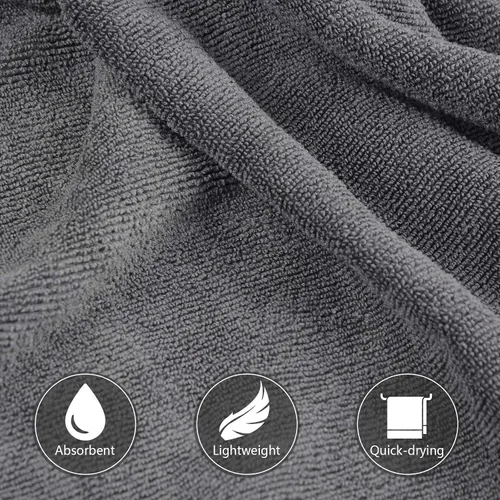 Vista 4 de KinHwa Toallas de entrenamiento absorbentes para gimnasio, toallas de gimnasio suaves para sudor, toalla deportiva de microfibra, tamaño perfecto