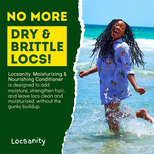 Vista 5 de Locsanity Agua de Rosas y Menta Champú y Acondicionador 2 en 1 para Todos los Tipos de Dreadlocks y Peinados – Champú y Acondicionador Hidratante