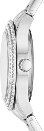 Vista 2 de Fossil Stella Mini reloj de cuarzo multifunción de acero inoxidable acentuado con cristal para mujer Stella ES5136 - Reloj de vestir de acero