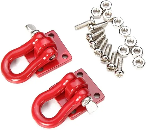Vista 8 de Gancho de remolque a escala 1/10, gancho de metal para remolque y cadena de rescate, accesorios de decoración compatibles con 1/10 RC Rock Crawler