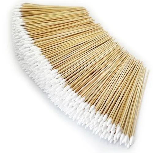 Vista 12 de 200 hisopos de algodón extra largos de 6 pulgadas con asas de madera, aplicadores largos de punta de algodón para limpieza de precisión
