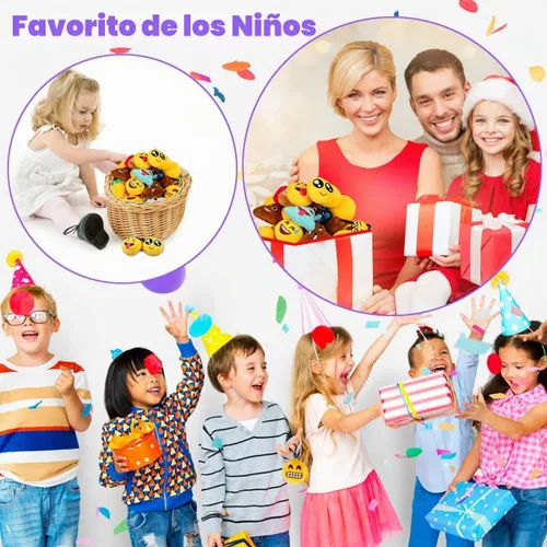 Vista 7 de Llaveros emoji, de Dreampark, para fiestas, Navidad, cumpleaños