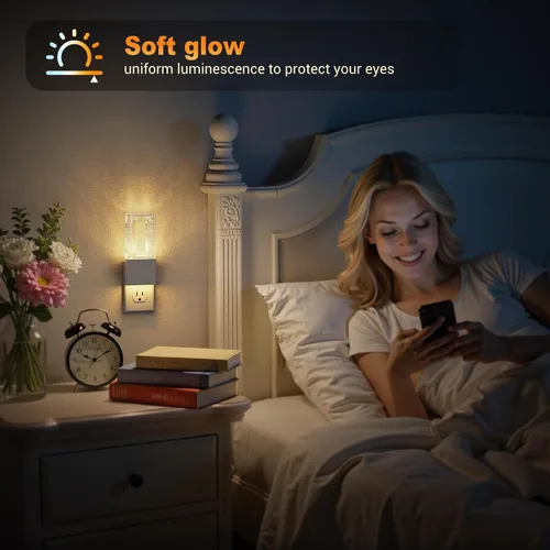 Vista 33 de JandCase Motion Sensor Night Light, Bubble Night Lights Plug into Wall