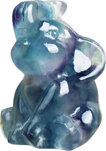 Vista 11 de Figura de elefante de fluorita tallada a mano, Feng Shui, regalo para amor, armonía, accesorios de escritorio, regalos para mujeres, adorable