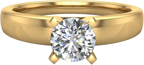 Vista 4 de Anillo de compromiso de diamante de corte brillante redondo de 12 quilate de peso total
