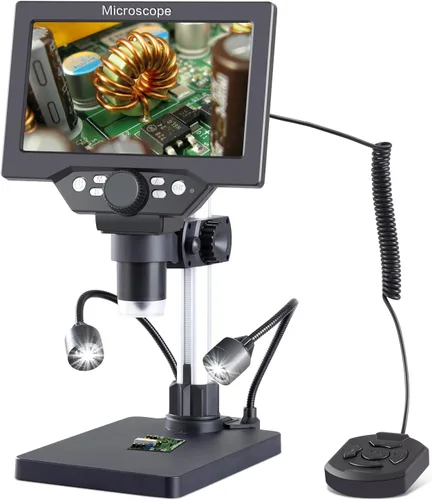 Vista 8 de Koolertron - Microscopio digital LCD de 7 pulgadas, cámara USB 1080P
