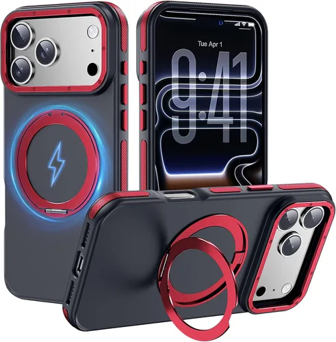 Vista 35 de Funda magnética fuerte para iPhone 12 Pro Max [Protección de grado militar de 10 pies] Compatible con MagSafe, funda protectora a prueba de golpes