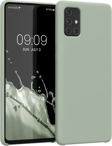 Vista 112 de kwmobile Funda Compatible con Samsung Galaxy A14 5G - Funda de teléfono de TPU y silicona con acabado suave - Verde Lima