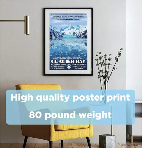 Vista 2 de National Park Posters Parque Nacional Yosemite, media cúpula, añade un toque retro a tu hogar – Diseño original de decoración de parque nacional