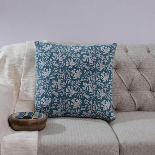 Vista 17 de Fundas de Almohadas Decorativas de Algodón Indio Vintage con Estampado a Mano, Juego de 2, Funda de Cojín, Funda de Almohada para Sofá Sofá-Cama
